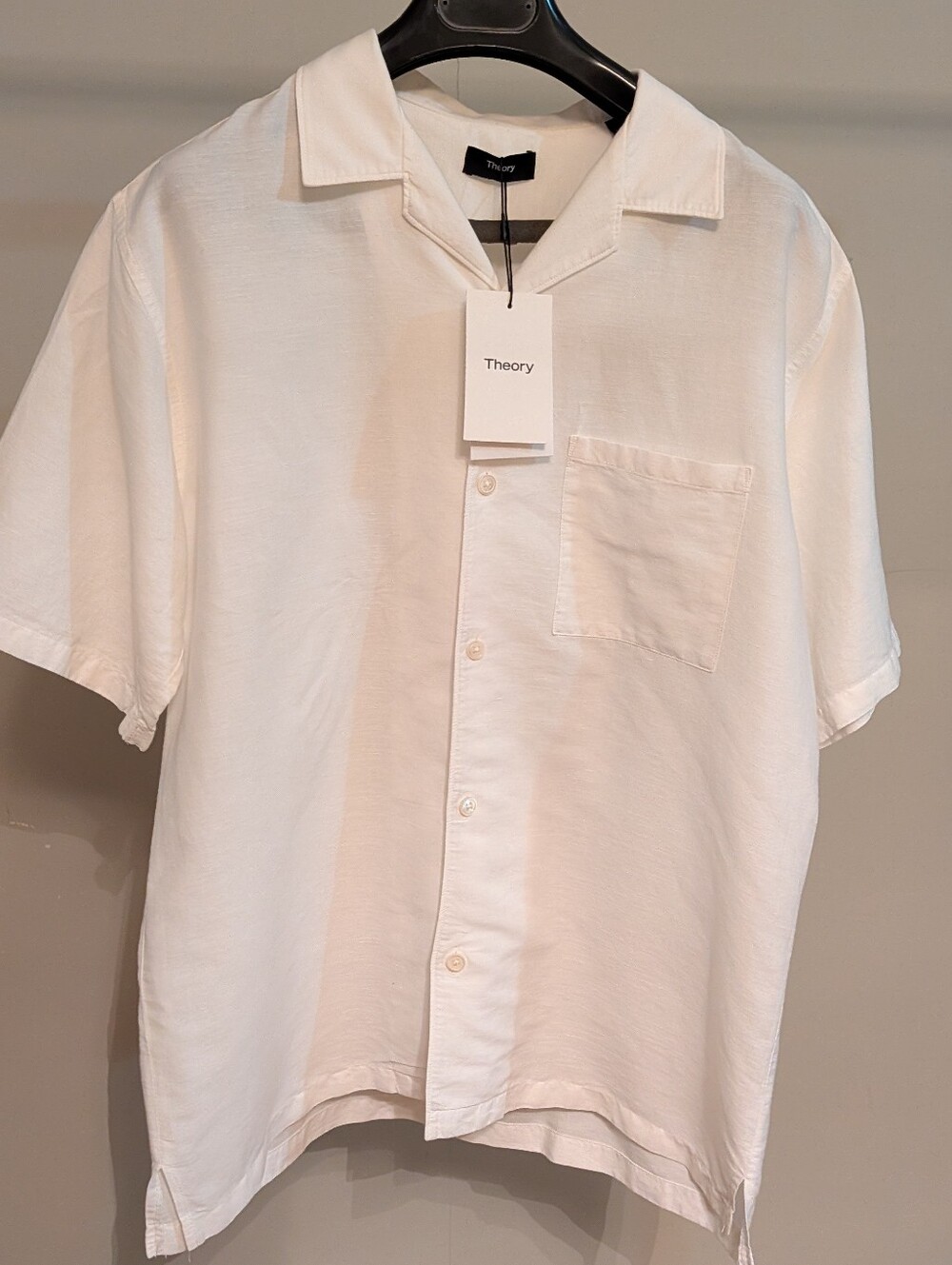 Theory Linen Camp Collared Shirt